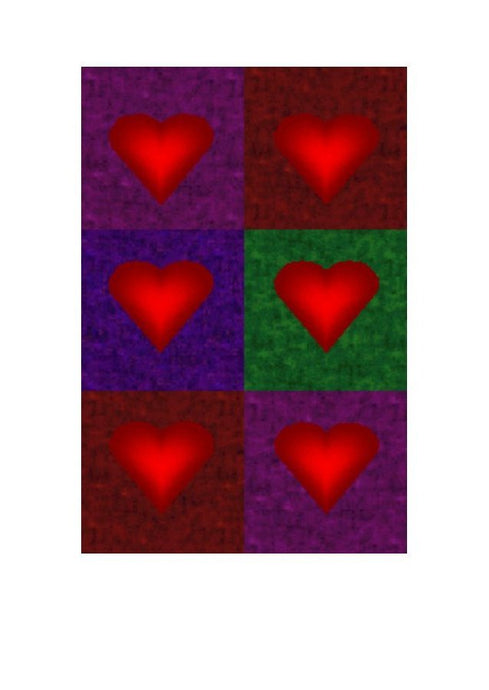 Multiple love hearts on a greeting card by Peter Karsten
