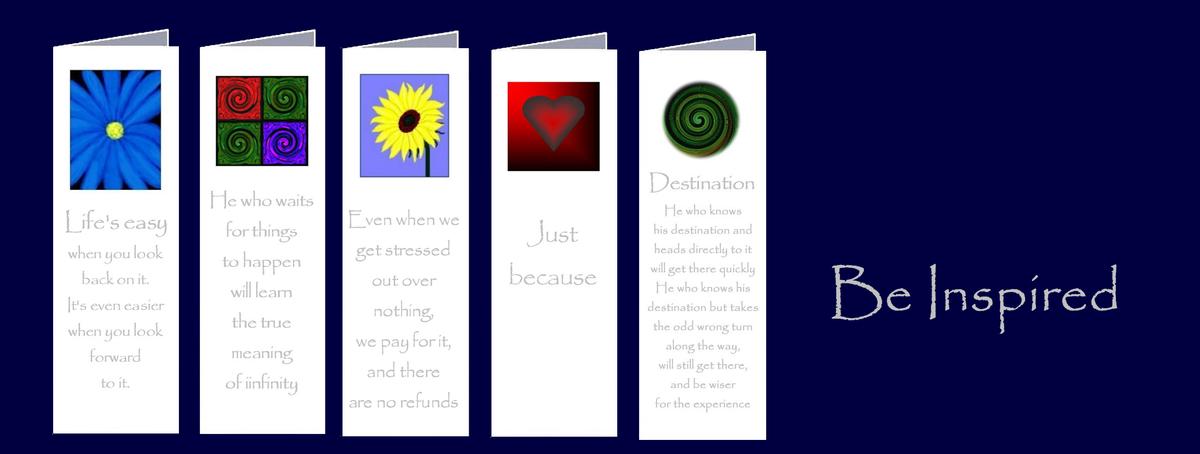 Inspirational Bookmark Quote Cards by NZ Writer & Artist Peter Karsten ...