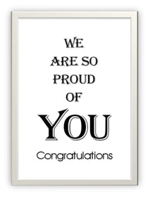 Wholesale Greeting Cards.  Designer Graduation or Congratulations Card for any achievement.  Proud of You. 