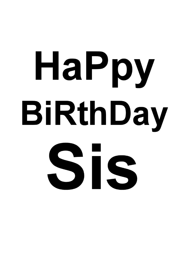 Happy Birthday Sis - NZ greeting card Wholesalers and distributors.