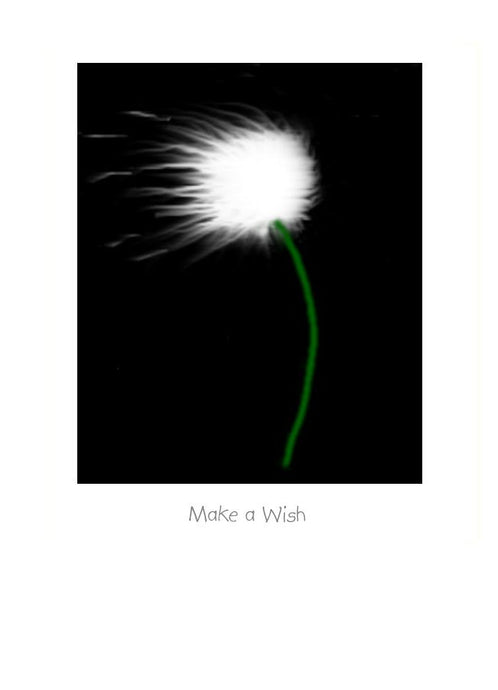 Wholesale Greeting Cards. A lovely greeting card that symbolises the dandelion and Make a Wish