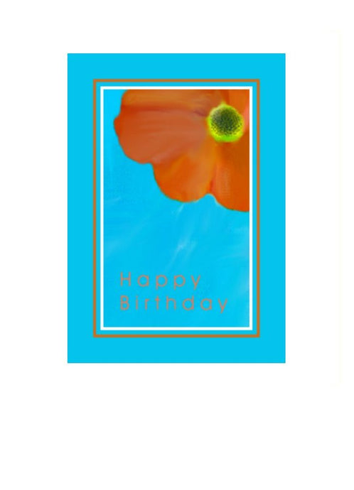 Wholesale Greeting Cards- Poppy on a birthday card by Peter Karsten
