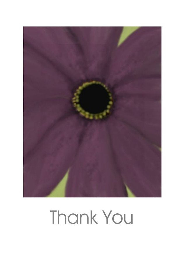 Thank You Greeting Card with Floral Image