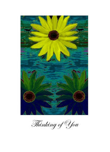 Thinking of you floral greeting card - sad but with a glimpse of hope.  Comforting.