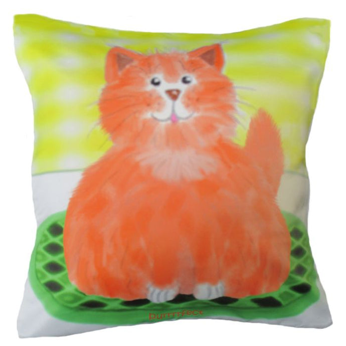 Cute cat cushion cover by Pauline Schmidt.  45cm x 45cm.  Chelsea Design NZ