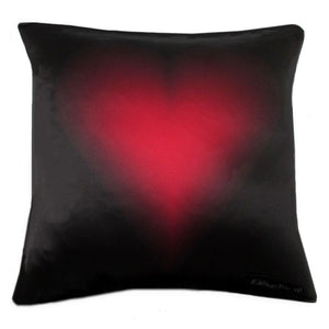 Love heart cushion cover.  A very loving cushion by NZ Artist Peter Karsten. 45cm x45m.