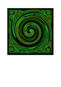 Wholesale Greeting Cards. Art Card Koru Symbol by New Zealand Artist Peter Karsten. This contemporary artwork of the Koru symbolises New Life, New Beginnings, Growth, Peace and Harmony.