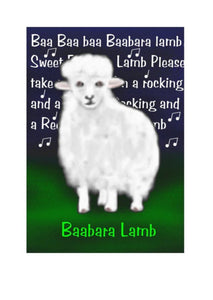 Barbara Lamb by New Zealand Artist Peter Karsten.  Wholesale Greeting Cards.