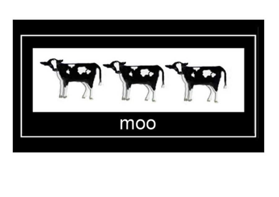 Moo by New Zealand Artist Peter Karsten.  Friesan calves on wholesale greeting cards.