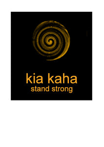 Greeting card, note card, art card by New Zealand Artist Peter Karsten.  Kia Kaha is Maori for Stand Strong.  The image symbolises New Life, New Beginnings, Growth, Peace and Harmony.