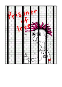 Prisoner of Love greeting card by nz artist by Peter Karsten.