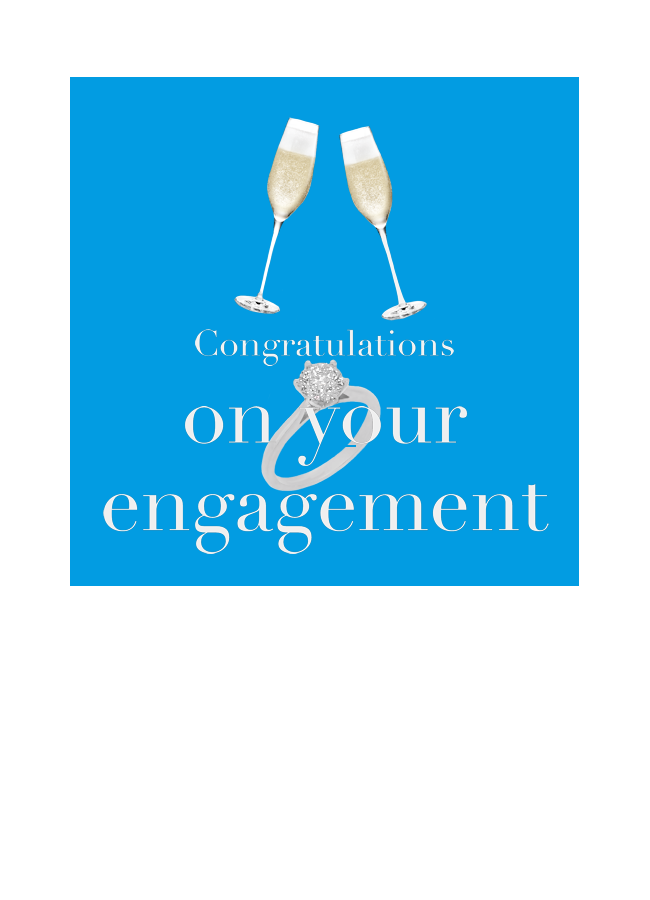 *PM308 - Diamonds and Champers Engagement Card