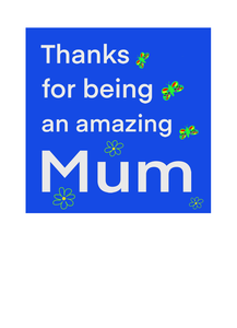 A lovely greeting card for Mother's Day or for any time of the year.  We just love our mums, don't we.  Chelsea Cards - Simply Special  © Peter Karsten  The inside of the card has been left blank for your own personal message. Complementary quality envelope supplied.  C6 size for economical postage.
