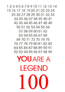 You are a legend. A greeting card for someone who has turned 100.