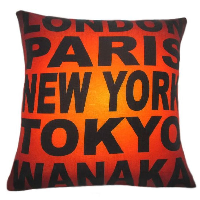 A souvenir of Wanaka New Zealand. Cushion Cover 45cm x 45cm